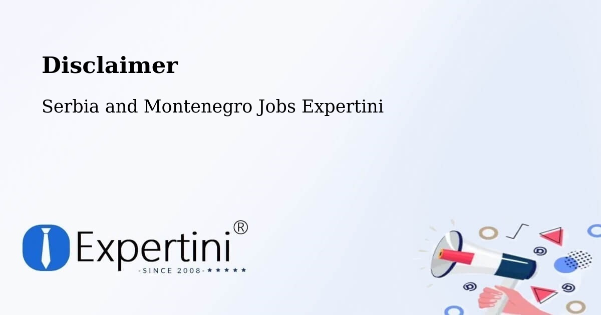Disclaimer – La Ronge - Serbia and Montenegro Jobs Expertini